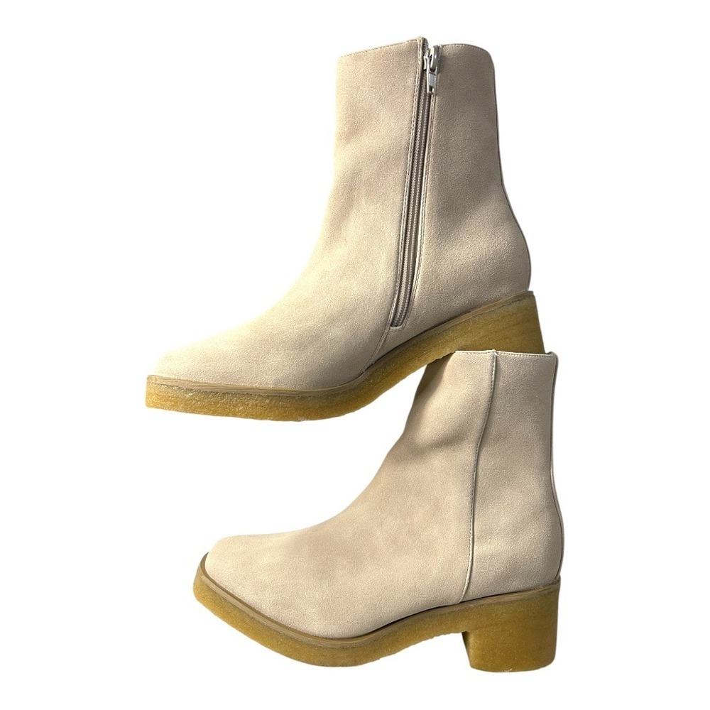 Coconuts by Matisse Elsa Ivory Suede Ankle Boots – Size 9.5M - Picture 3 of 7